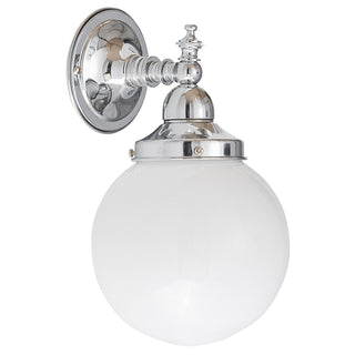 Lighting Inspirations Koscina Wall Light Chrome With 6'' Sphere Opal Gloss