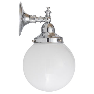 Lighting Inspirations Koscina Wall Light Chrome With 6'' Sphere Opal Gloss