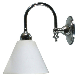Lighting Inspirations Loxton Wall Light Chrome With Cono Opal Matte
