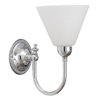 Lighting Inspirations Loxton Wall Light Chrome With Cono Opal Matte