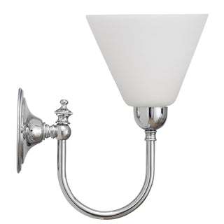 Lighting Inspirations Loxton Wall Light Chrome With Cono Opal Matte