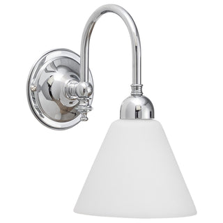 Lighting Inspirations Loxton Wall Light Chrome With Cono Opal Matte