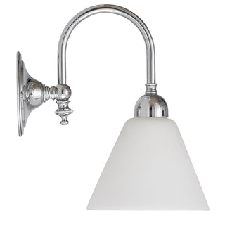 Lighting Inspirations Loxton Wall Light Chrome With Cono Opal Matte