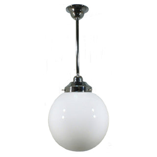 Lighting Inspirations Sphere 10'' Opal Gloss On Rod Set 1/2'' x 1/2m Chrome