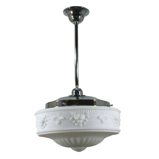 Lighting Inspirations Senator 11'' Opal Matte On Rod Set 1/2'' x 1/2m Chrome