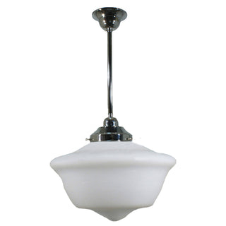 Lighting Inspirations Victorian Schoolhouse 12'' Opal Matte On Rod Set 1/2'' x 1/2m Chrome