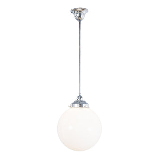 Lighting Inspirations Sphere 8'' Opal Gloss On Rod Set 1/2'' x 1/2m Chrome