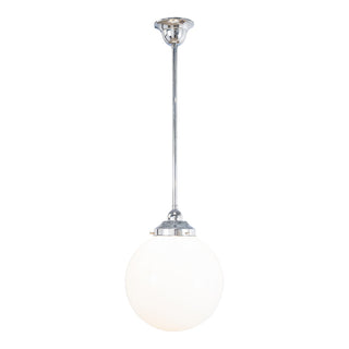Lighting Inspirations Sphere 8'' Opal Gloss On Rod Set 1/2'' x 1/2m Chrome