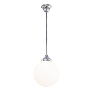 Lighting Inspirations Sphere 8'' Opal Gloss On Rod Set 1/2'' x 1/2m Chrome