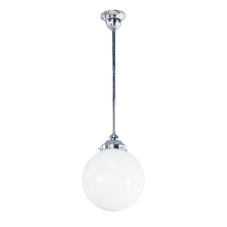 Lighting Inspirations Sphere 8'' Opal Gloss On Rod Set 1/2'' x 1/2m Chrome