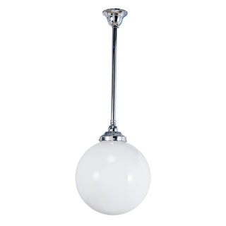 Lighting Inspirations Sphere 12'' Opal Gloss On Rod Set 3/4'' x 1/2m Chrome