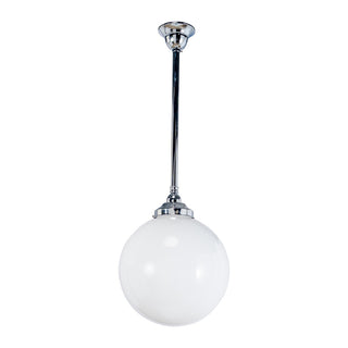 Lighting Inspirations Sphere 12'' Opal Gloss On Rod Set 3/4'' x 1/2m Chrome