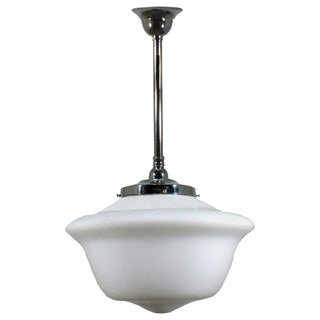 Lighting Inspirations Victorian Schoolhouse 16'' Opal Matte On Rod Set 3/4'' x 1/2m Chrome
