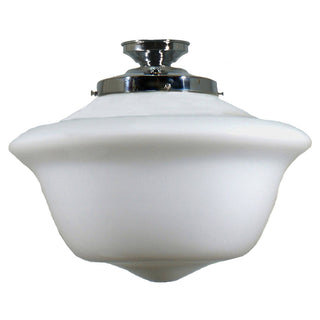 Lighting Inspirations Victorian Schoolhouse16'' Opal Matte Batten Fix Chrome