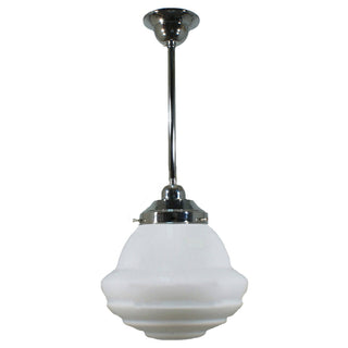 Lighting Inspirations Parkville 9'' Opal Matte On Rod Set 1/2'' x 1/2m Chrome