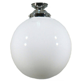 Lighting Inspirations Sphere 12'' Opal Gloss Batten Fix Chrome