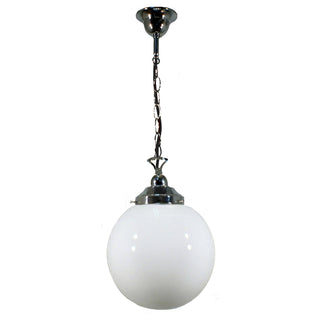 Lighting Inspirations Sheffield 10" Opal Gloss On Single Chain Suspension Chrome