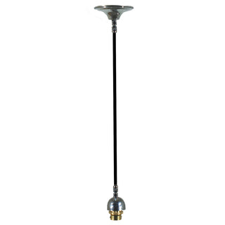 Lighting Inspirations Cloth Cord Suspension Black Cord Chrome
