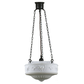 Lighting Inspirations Senator 11'' Opal Matte on 3 Chain Suspension Patina