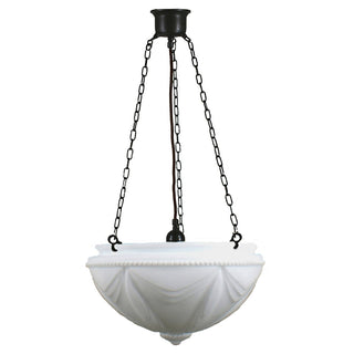 Lighting Inspirations Empire 14'' Opal Matte On 3 Chain Suspension Patina