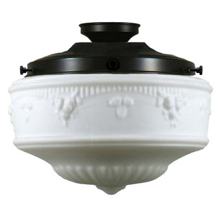 Lighting Inspirations Senator 14'' Opal Matte Batten Fix Patina