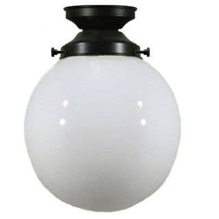 Lighting Inspirations Sphere 6" Opal Gloss Batten Fix Patina