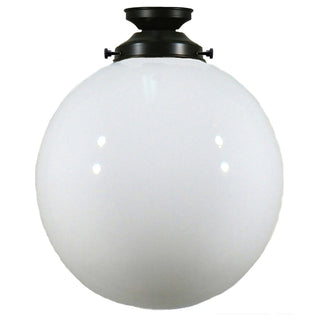 Lighting Inspirations Sphere 12" Opal Gloss Batten Fix Patina
