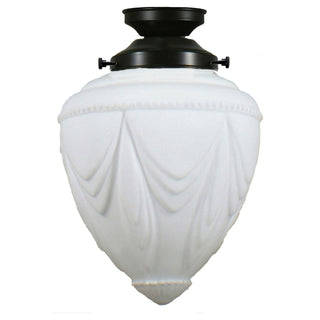 Lighting Inspirations Empire 8" Opal Matte Batten Fix Patina