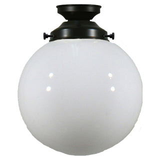 Lighting Inspirations Sphere 8" Opal Gloss Batten Fix Patina