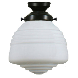 Lighting Inspirations Domec Opal Matte Batten Fix Patina