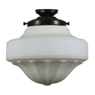 Lighting Inspirations Derby 13'' Opal Matte Batten Fix Patina