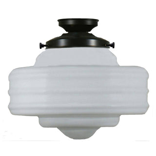 Lighting Inspirations Detroit Large Opal Matte Batten Fix Patina