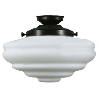 Lighting Inspirations Chateau Opal Matte Batten Fix Patina