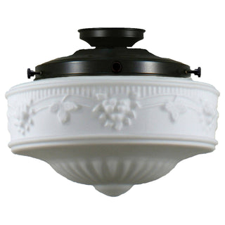 Lighting Inspirations Senator 11'' Opal Matte Batten Fix Patina