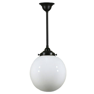 Lighting Inspirations Sphere 10'' Opal Gloss On Rod Set 1/2'' x 1/2m Patina