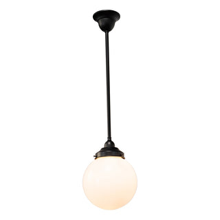 Lighting Inspirations Sphere 10'' Opal Gloss On Rod Set 1/2'' x 1/2m Patina