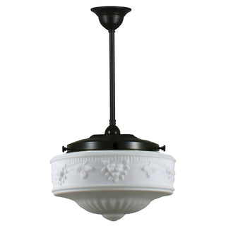 Lighting Inspirations Senator 11'' Opal Matte On Rod Set 1/2'' x 1/2m Patina