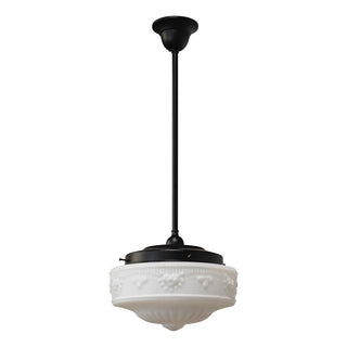 Lighting Inspirations Senator 11'' Opal Matte On Rod Set 1/2'' x 1/2m Patina