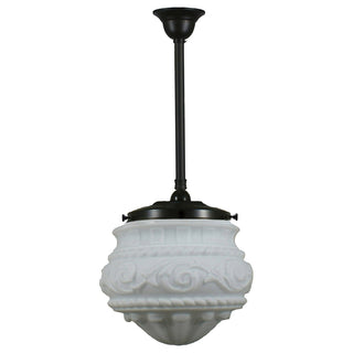 Lighting Inspirations Premier 12'' Opal Matte On Rod Set 3/4'' x 1/2m Patina