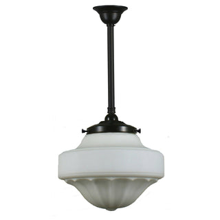 Lighting Inspirations Derby 13" Opal Matte On Rod Set 3/4'' x 1/2m Patina