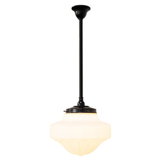 Lighting Inspirations Derby 13" Opal Matte On Rod Set 3/4'' x 1/2m Patina