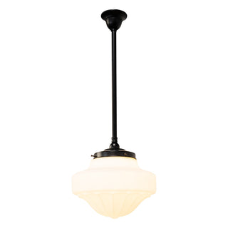 Lighting Inspirations Derby 13" Opal Matte On Rod Set 3/4'' x 1/2m Patina