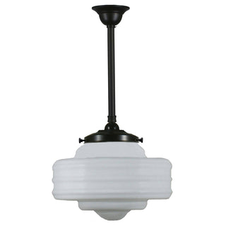 Lighting Inspirations Detroit Large Opal Matte On Rod Set 3/4'' x 1/2m Patina