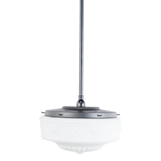 Lighting Inspirations Senator 14'' Opal Matte On Rod Set 3/4'' x 1/2m Patina