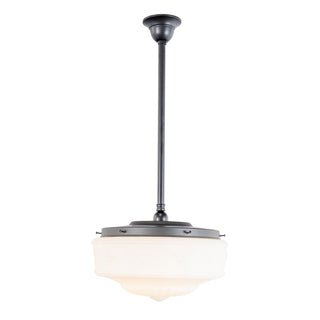 Lighting Inspirations Senator 14'' Opal Matte On Rod Set 3/4'' x 1/2m Patina