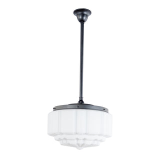 Lighting Inspirations St Kilda 14" Opal Matte On Rod Set 3/4'' x 1/2m Patina