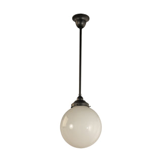 Lighting Inspirations Sphere  8'' Opal Gloss On Rod Set 1/2'' x 1/2m Patina