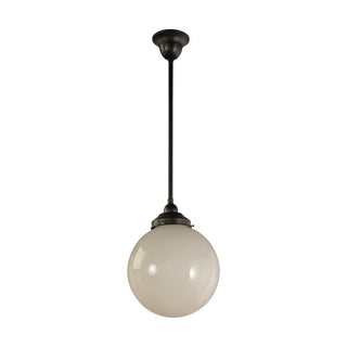 Lighting Inspirations Sphere  8'' Opal Gloss On Rod Set 1/2'' x 1/2m Patina