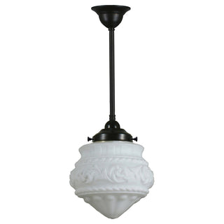 Lighting Inspirations Premier 8'' Opal Matte On Rod Set 1/2'' x 1/2m Patina