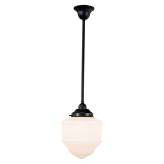 Lighting Inspirations Senator 8'' Opal Matte On Rod Set 1/2'' x 1/2m Patina